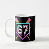 Baseball Ice Cream Drip 67 Player Dabbing Six Seve Kaffeetasse (Links)