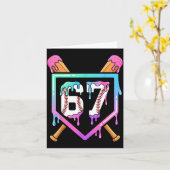 Baseball Ice Cream Drip 67 Player Dabbing Six Seve Karte (Gelbe Blume)
