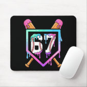 Baseball Ice Cream Drip 67 Player Dabbing Six Seve Mousepad (Mit Mouse)