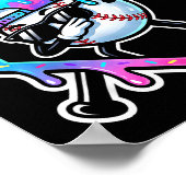 Baseball Ice Cream Drip 67 Player Dabbing Six Seve Poster (Ecke)