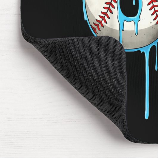 Baseball Ice Cream Drip 67 Six Seven Meme Number 6 Mousepad (Ecke)