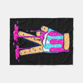 Baseball Ice Cream Drip Boys Glove Sprinkles Baseb Fleecedecke (Vorderseite (Horizontal))
