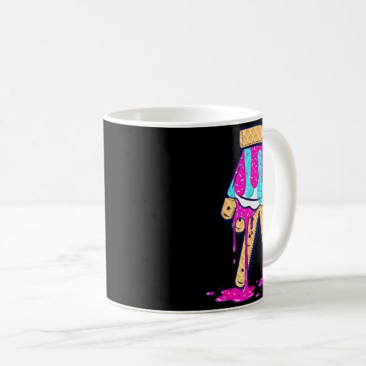 Baseball Ice Cream Drip Boys Glove Sprinkles Baseb Kaffeetasse (VorderseiteRechts)