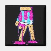 Baseball Ice Cream Drip Boys Glove Sprinkles Baseb Magnet (Vorne)