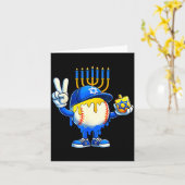 Baseball Ice Cream Drip Dreidel Happy Hanukkah Boy Karte (Gelbe Blume)
