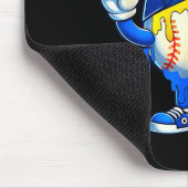 Baseball Ice Cream Drip Dreidel Happy Hanukkah Boy Mousepad (Ecke)