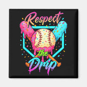 Baseball Ice Cream Drip Number 67 Player 67 Respec Magnet (Vorne)