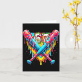 Baseball Ice Cream Drip Number 67 Player 67th Birt Karte (Gelbe Blume)