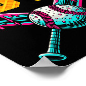 Baseball Ice Cream Drip Number 67 Player 67th Birt Poster (Ecke)