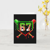 Baseball Ice Cream Drip Number 67 Player 6 7 Chris Karte (Gelbe Blume)