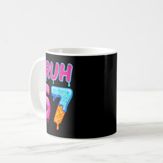 Baseball Ice Cream Drip Number 67 Player Or 67th B Kaffeetasse (Vorderseite Links)