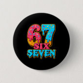 Baseball Ice Cream Drip Number 67 Six Seven Meme C Button (Vorderseite)