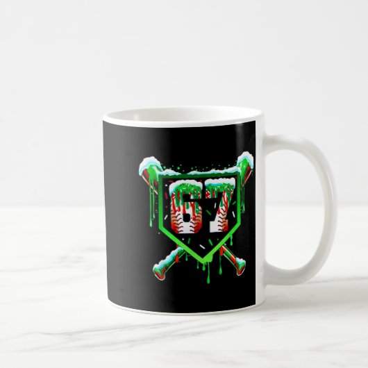 Baseball Ice Cream Drip Number 67 Six Seven Meme C Kaffeetasse (Rechts)