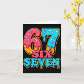 Baseball Ice Cream Drip Number 67 Six Seven Meme C Karte (Gelbe Blume)