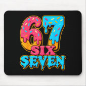 Baseball Ice Cream Drip Number 67 Six Seven Meme C Mousepad (Vorne)