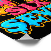 Baseball Ice Cream Drip Number 67 Six Seven Meme C Poster (Ecke)