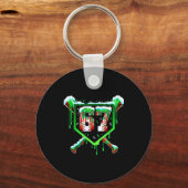 Baseball Ice Cream Drip Number 67 Six Seven Meme C Schlüsselanhänger (Vorderseite)