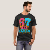 Baseball Ice Cream Drip Number 67 Six Seven Meme C T-Shirt (Vorne ganz)
