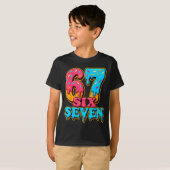 Baseball Ice Cream Drip Number 67 Six Seven Meme C T-Shirt (Vorne ganz)
