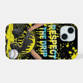 Baseball Ice Cream Drip With Sprinkles Home Plate iPhone 15 Hülle (Rückseite (Horizontal))