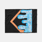 Baseball Ice Cream Dripping Baseball Zuhause Plate Fleecedecke (Vorderseite (Horizontal))