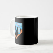 Baseball Ice Cream Dripping Baseball Zuhause Plate Kaffeetasse (Vorderseite Links)