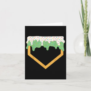 Baseball Ice Cream Dripping Baseball Zuhause Plate Karte