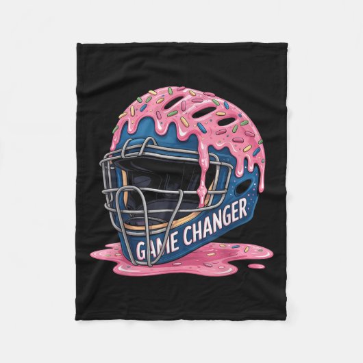 Baseball Ice Cream Tropfen Catcher Helmet Jugendli Fleecedecke (Vorderseite)