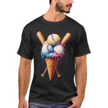 Baseball Ice Creme Cone Sport Lover