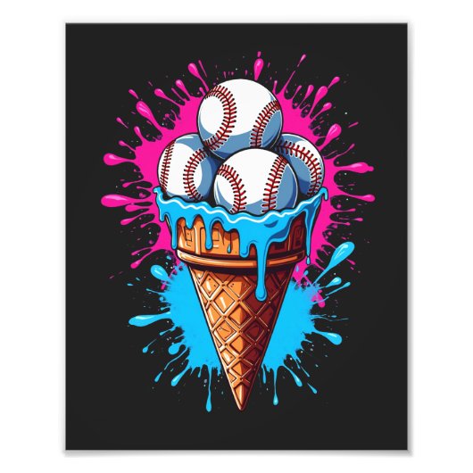 Baseball Ice Fotodruck (Vorne)