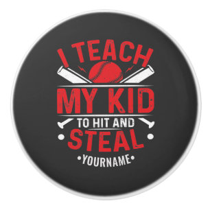 Baseball ich lehre mein Kind zu schlagen und zu st Keramikknauf
