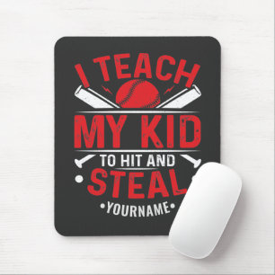 Baseball ich lehre mein Kind zu schlagen und zu st Mousepad
