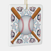 Baseball-Icon-Collage Keramikornament (Rechts)