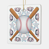Baseball-Icon-Collage Keramikornament (Links)