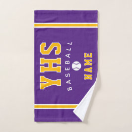 Baseball Icon, Custom Name & School, Team Gift Handtuch