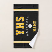 Baseball Icon, Custom Name & School, Team Gift Handtuch (Handtuch)