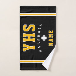Baseball Icon, Custom Name & School, Team Gift Handtuch