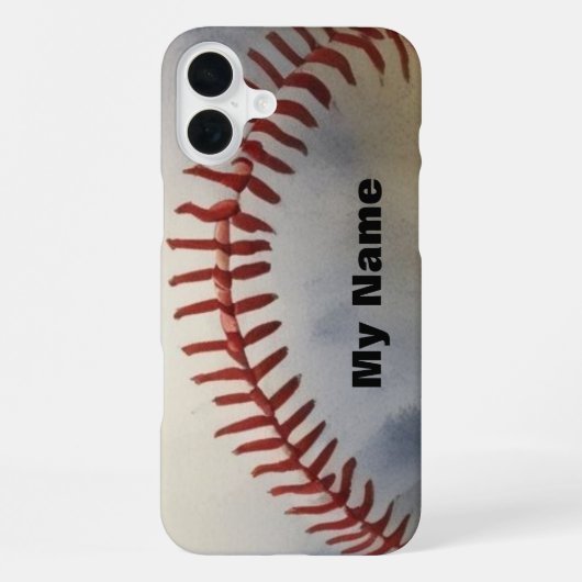 Baseball Ihr Name iPhone Hülle (Rückseite)
