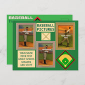 Baseball Ihre Fotos und Textsport Postkarte (Vorne/Hinten)