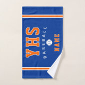 Baseball-Ikone, Benutzerdefinierter Name & Schule, Handtuch (Handtuch)