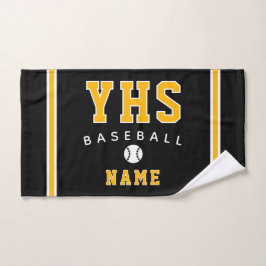 Baseball-Ikone, Benutzerdefinierter Name & Schule, Handtuch
