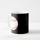 Baseball-Illustration Kaffeetasse (Vorderseite Links)