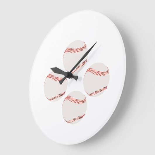 Baseball-Illustrationswall-Uhr Große Wanduhr (Winkel)