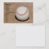 Baseball im Dreck Visitenkarte (Vorne/Hinten)