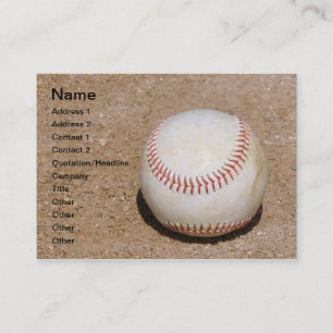 Baseball im Dreck Visitenkarte