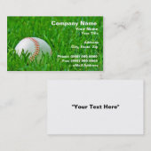 Baseball im Gras Visitenkarte (Vorne/Hinten)