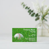 Baseball im Gras Visitenkarte (Stehend Vorderseite)