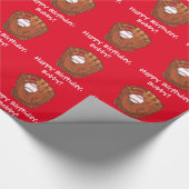 Baseball im Handschuh-alles- Gute zum Geschenkpapier (Ecke)