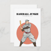 Baseball im Retro-Stil Dankeskarte (Vorne/Hinten)