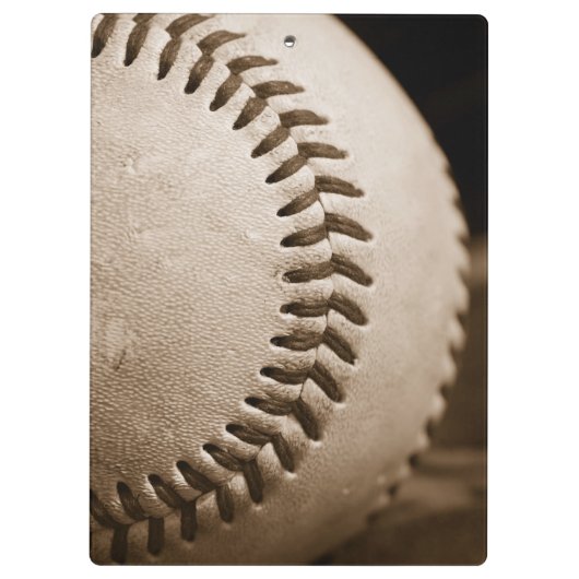 Baseball im Sepia Klemmbrett (Rückseite)